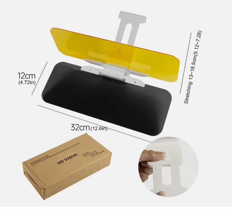 Adjustable Anti-Glare Sun Visor with UV Protection for Clear Vision