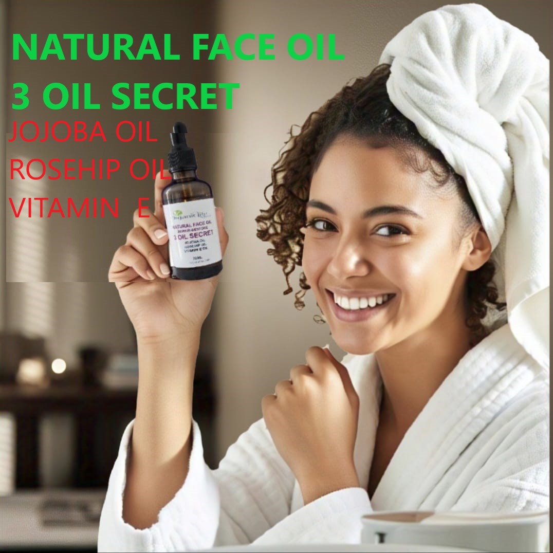 Rosehip Oil & Jojoba Face Serum w/ Vitamin E 50ml Anti-Aging Hydrating Treatment