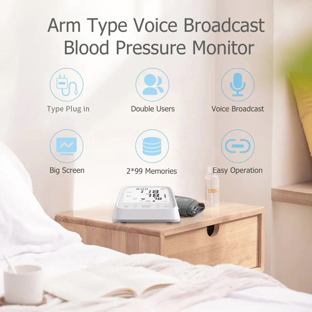 Automatic Upper Arm Blood Pressure Monitor  Smart, Compact & Easy to Use