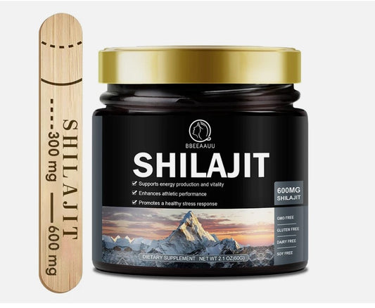 Pure Himalayan Shilajit Resin 600mg – Natural Mineral Supplement for Energy, Stamina & Daily Wellness