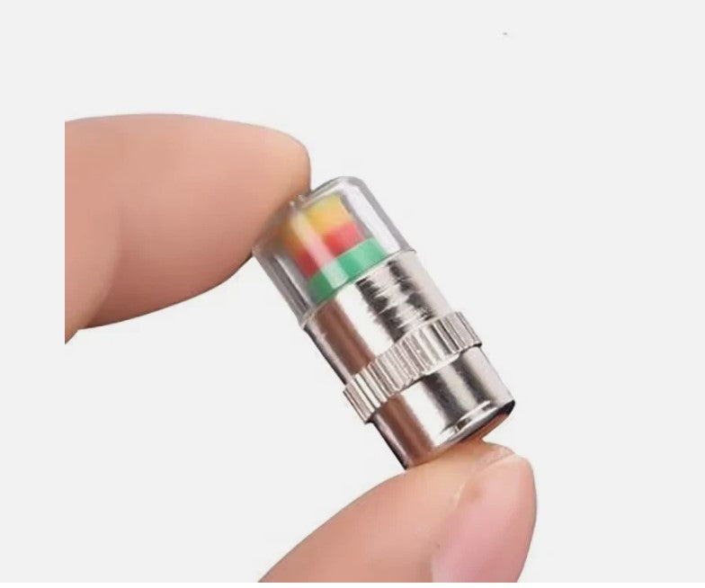 4Pcs 2.4 Bar Car Tire Pressure Guage Cap Sensor Indicator Alert Monitoring Tool