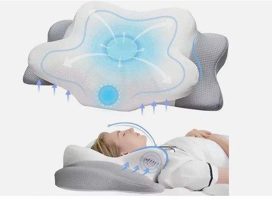 Memory Foam Pillow Cervical Pillow Neck Pain Relief Contour Ergonomic Orthopedic Neck Support for Side Back Stomach Sleeper Gift
