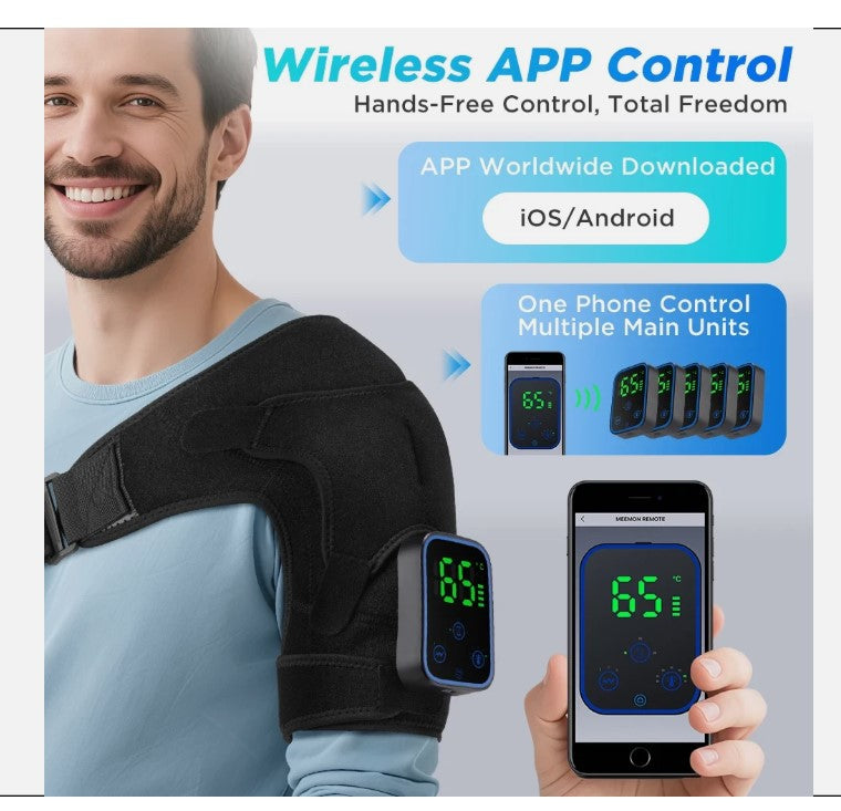 Wireless APP-Controlled Electric Heating Shoulder and Knee Massager