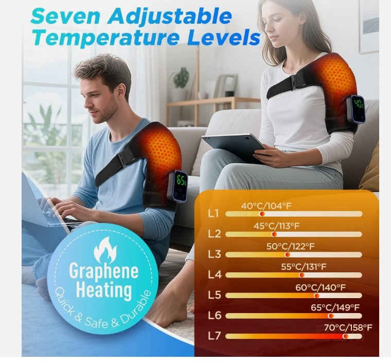 Wireless APP-Controlled Electric Heating Shoulder and Knee Massager